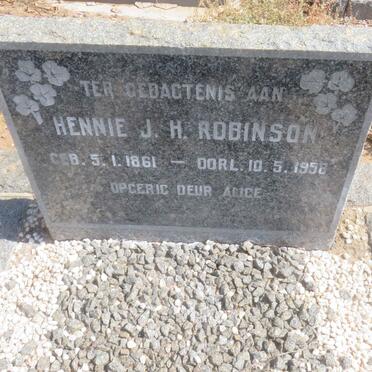 ROBINSON Hennie J.H. 1861-1958