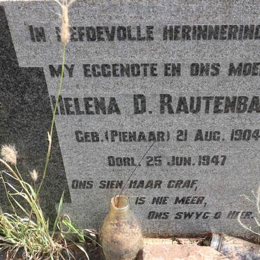 RAUTENBACH Helena D. nee PIENAAR 1904-1947