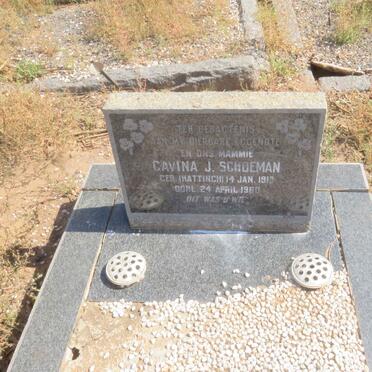 SCHOEMAN Gavina J. nee HATTINGH 1913-1960