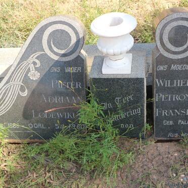 VORSTER Pieter Adriaan Lodewikus 1886-1960 &amp; Wilhelmina Petronella Fransina PALM 1890-1956