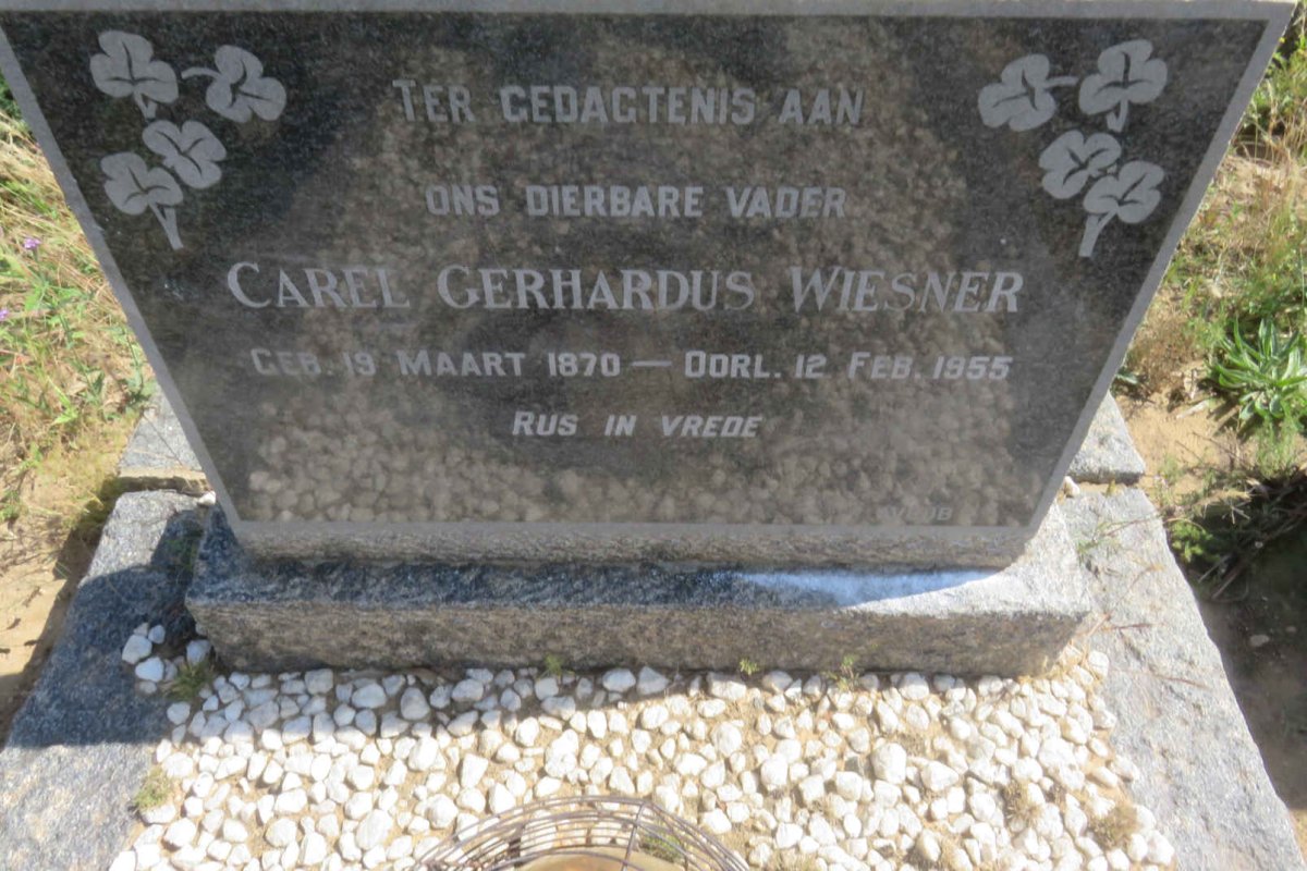 WIESNER Carel Gerhardus 1870-1955