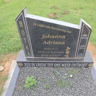 BOTHA Johanna Adriana 1959-2019
