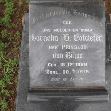 BILJON Cornelia H., van POTGIETER nee PRINSLOO 1888-1975