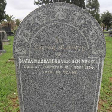 BROECK Maria Magdalena, van den -1904