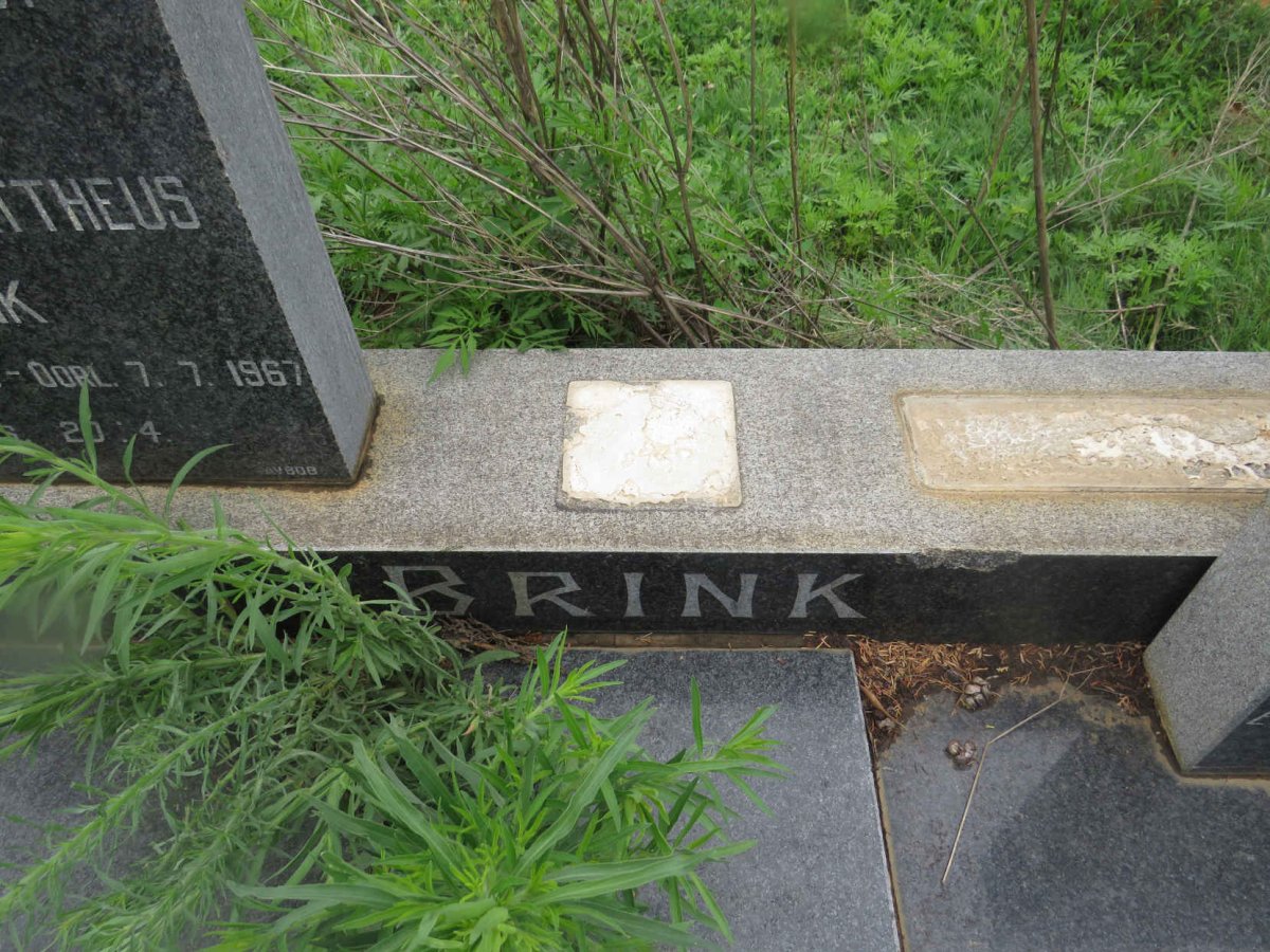 BRINK Johannes Mattheus 1890-1967 & SWART Anna M.A. Formerly BRINK nee WELMAN 1892-1973
