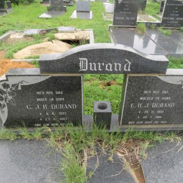 DURAND C.J.H. 1897-1967 &amp; E.H.J. 1903-1984