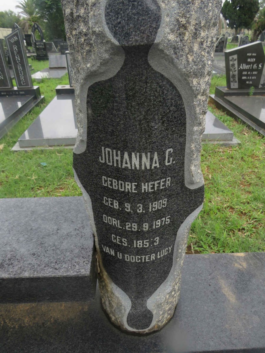 GREYLING Stephanus G. 1908-1975 & Johanna C. HEFER 1909-1975