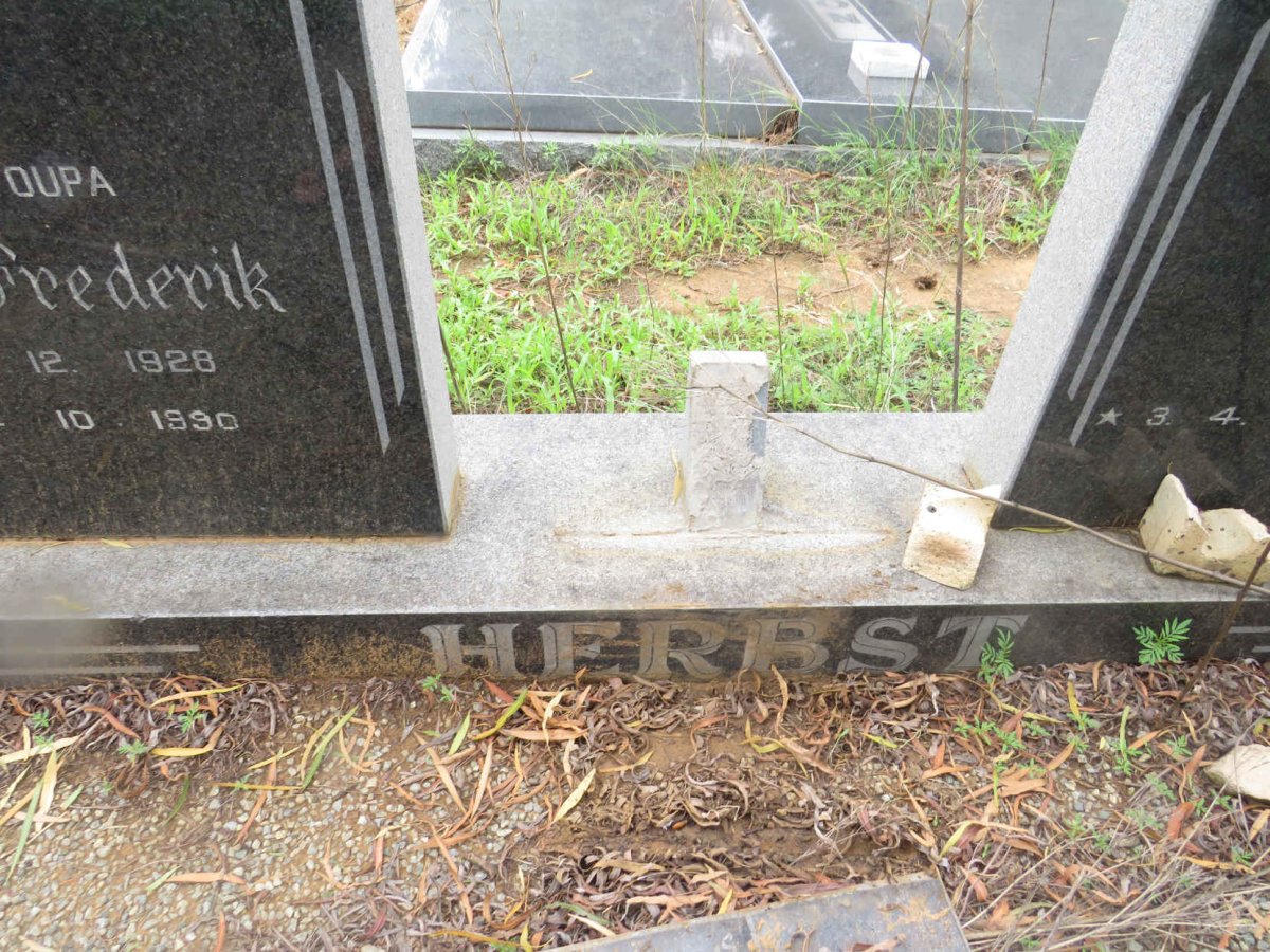 HERBST Sarel Frederick 1928-1990 & Aletta F. 1930-1987