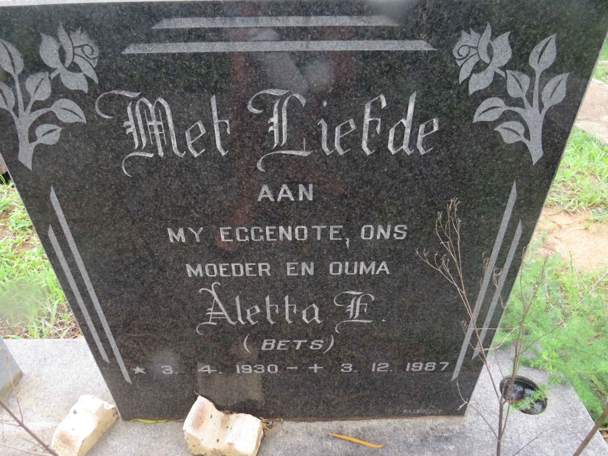 HERBST Aletta F. 1930-1987
