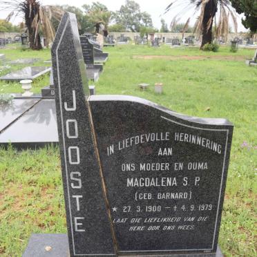 JOOSTE Magdalena S.P. nee BARNARD 1900-1979
