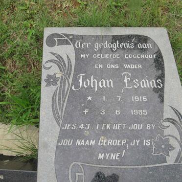 LINDE Johan Esias, van der 1915-1985