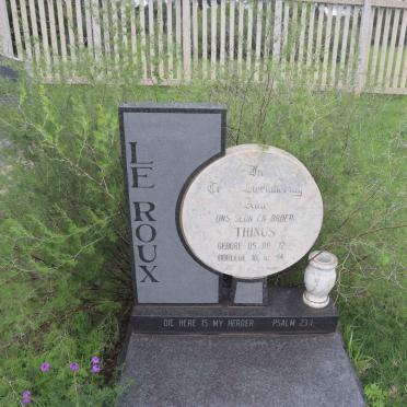 ROUX Thinus, le 1972-1994
