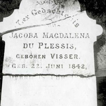 PLESSIS Jacoba Magdalena, du nee VISSER 1842-1897 