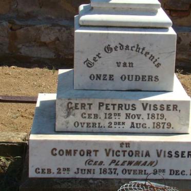 VISSER Gert Petrus 1819-1979 &amp; Comfort Victoria PLEWMAN 1837-1896