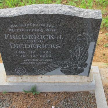 DIEDERICKS Frederick J. 1925-2000