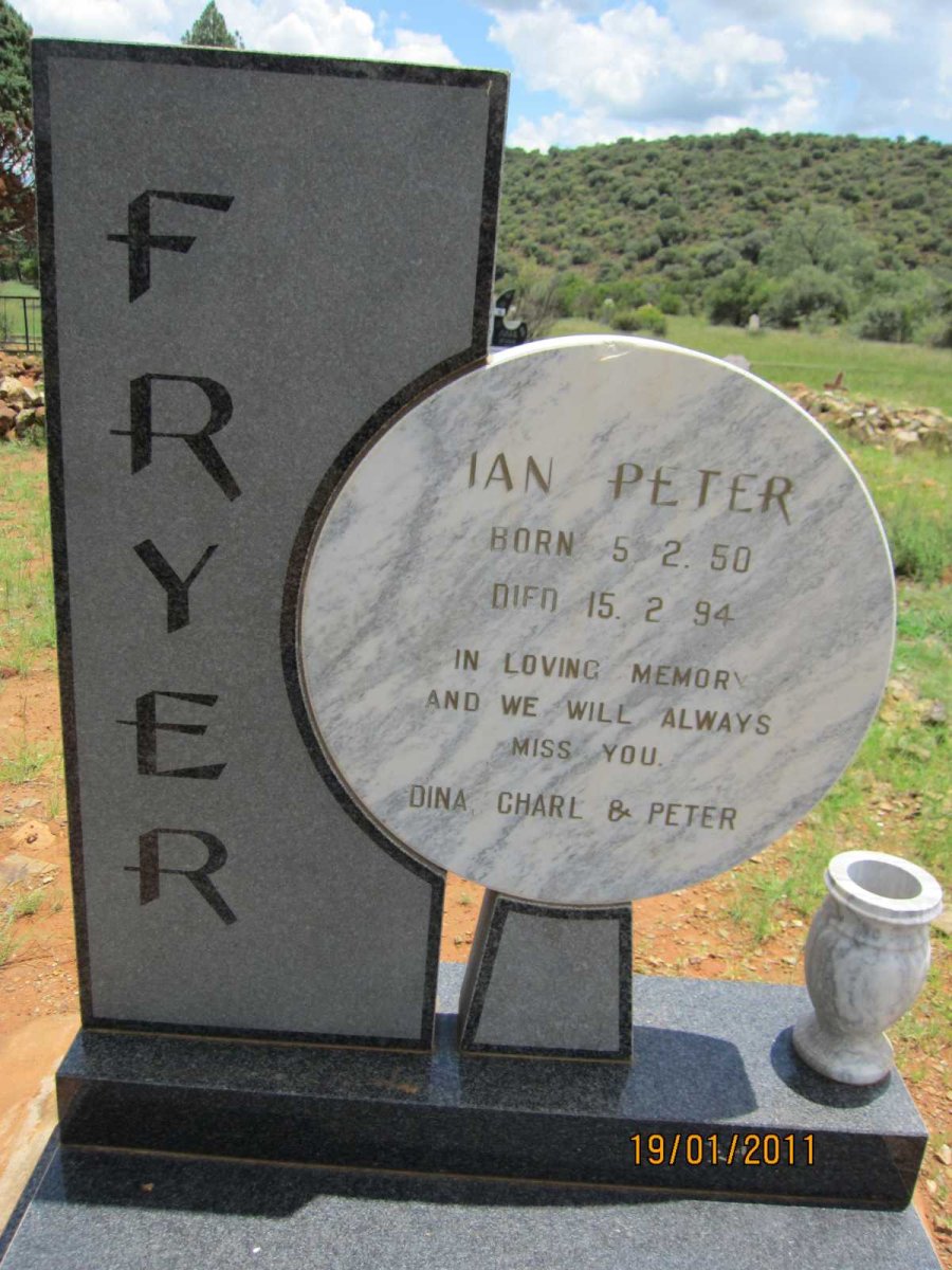FRYER Ian Peter 1950-1994