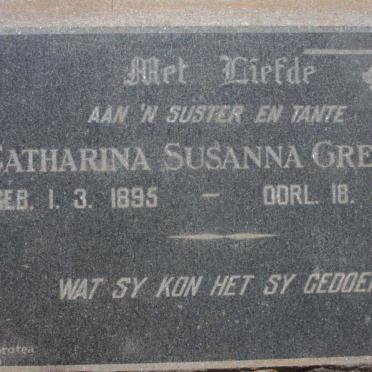 GREYLING Catharina Susanna 1895-1972