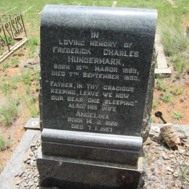 HUNDERMARK Frederick Charles 1863-1930 &amp; Angelina 1868-1957