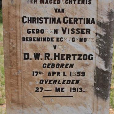 HERTZOG Christina Gertina nee VISSER 1859-1913