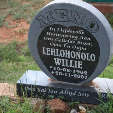 LEHLOHONOLO Willie 1962-2007