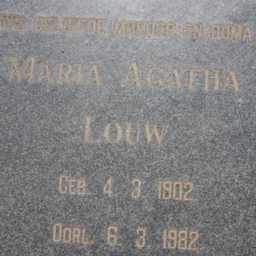 LOUW Maria Agatha 1902-1982