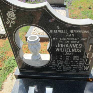 LOUW Johannes Wilhelmus 1926-1996