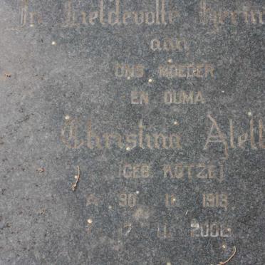 NESER Christina Aletta nee KOTZE 1918-2002