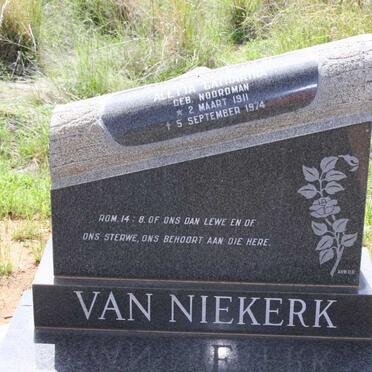 NIEKERK Aletta Catharina, van nee NOORDMAN 1911-1974