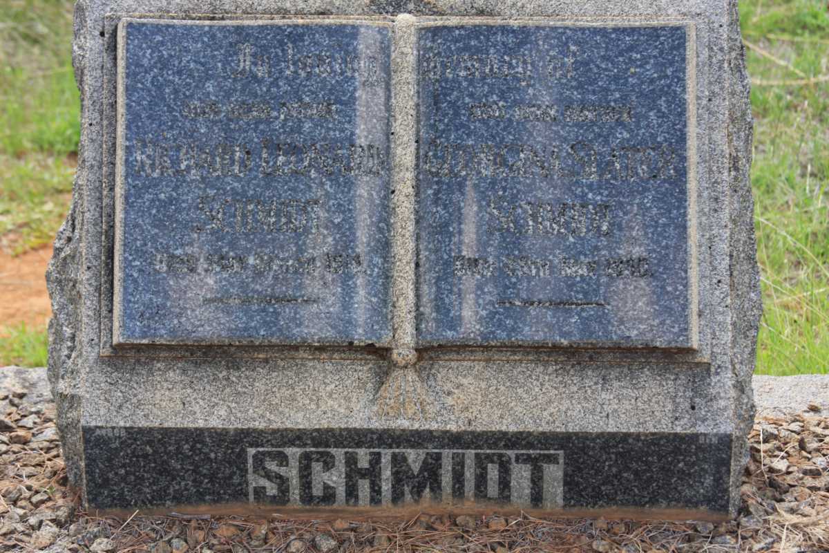SCHMIDT Richard Leonard -1919 & Georgina Slater -1950