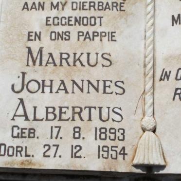 SLABBERT Johannes Albertus Markus 1893-1954