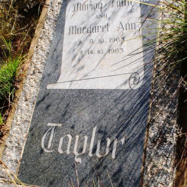 TAYLOR Marion Faith 1963-1963 :: TAYLOR Margaret Ann 1963-1963