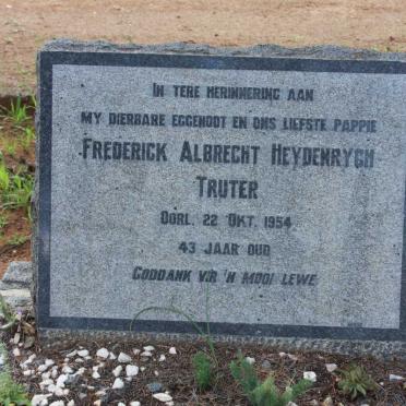 TRUTER Frederick Albrecht Heydenrych -1954