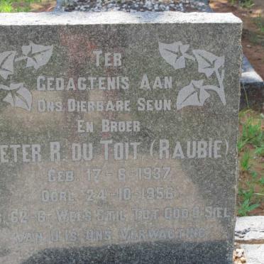TOIT Pieter R., du 1937-1956