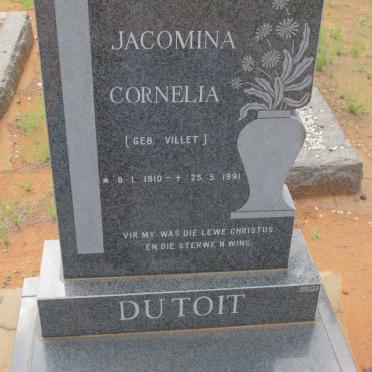 TOIT Jacomina Cornelia, du nee VILLET 1910-1991