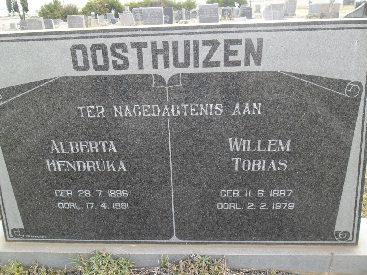 OOSTHUIZEN Willem Tobias 1887-1979 & Alberta Hendruka 1896-1981