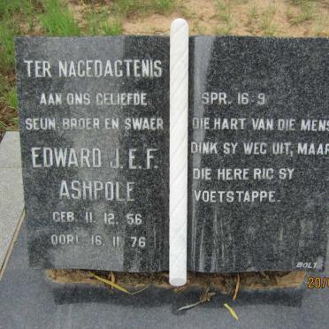 ASHPOLE Edward J.E.F. 1956-1976