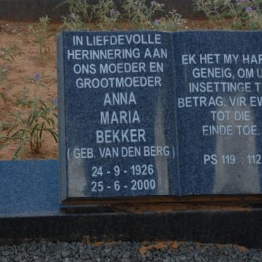 BEKKER Thomas Arnoldus 1925-1976 &amp; Anna Maria VAN DEN BERG 1926-2000