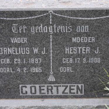 COERTZEN Cornelius W.J. 1897-1965 &amp; Hester J. 1909-