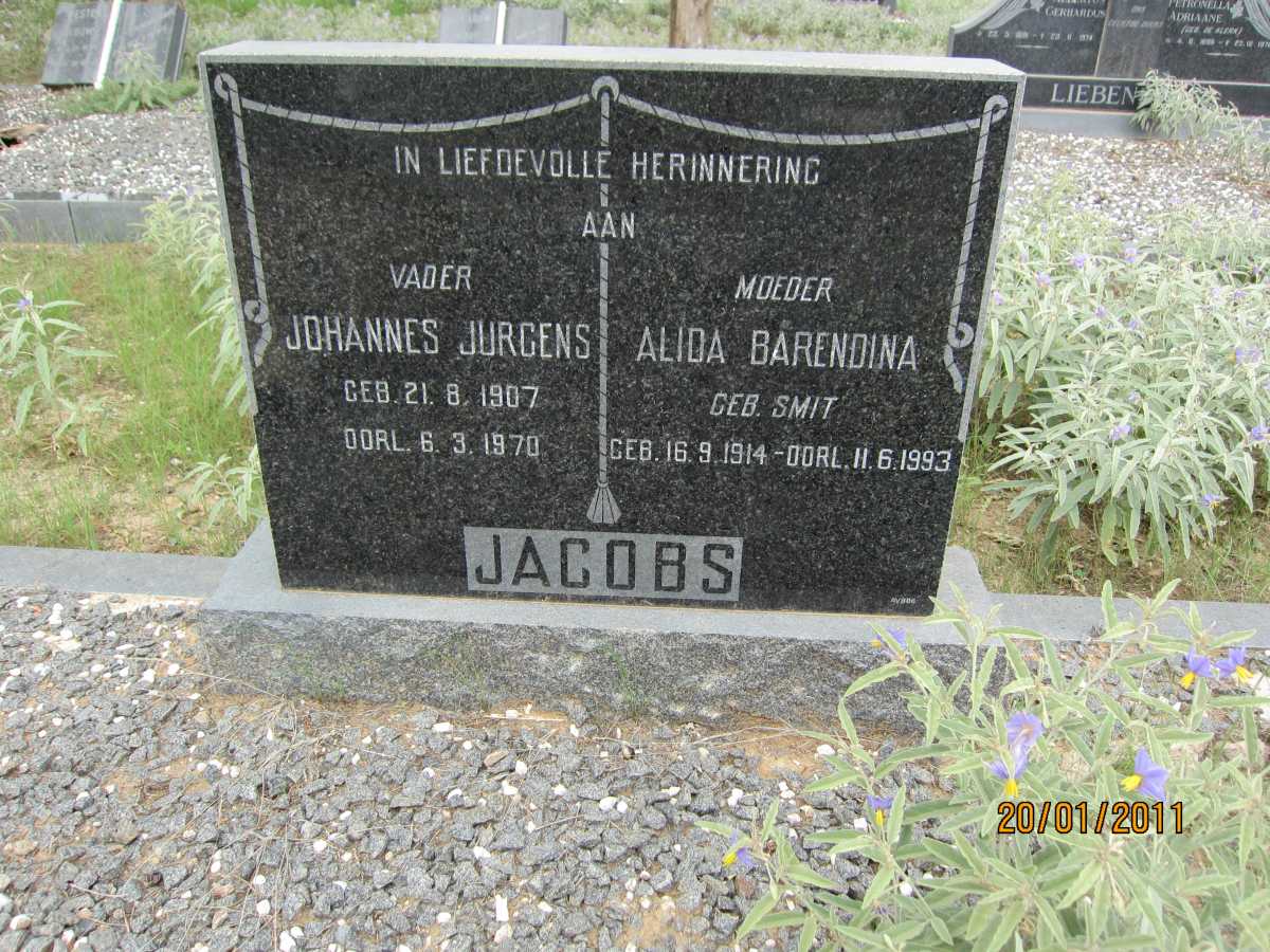 JACOBS Johannes Jurgens 1907-1970 & Alida Barendina SMIT 1914-1993