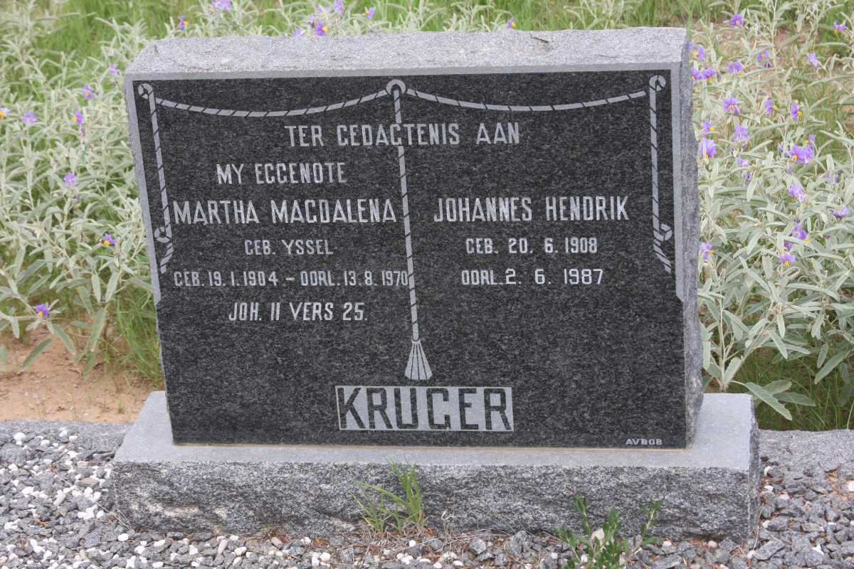 KRUGER Johannes Hendrik 1908-1987 & Martha Magdalena YSSEL 1904-1970