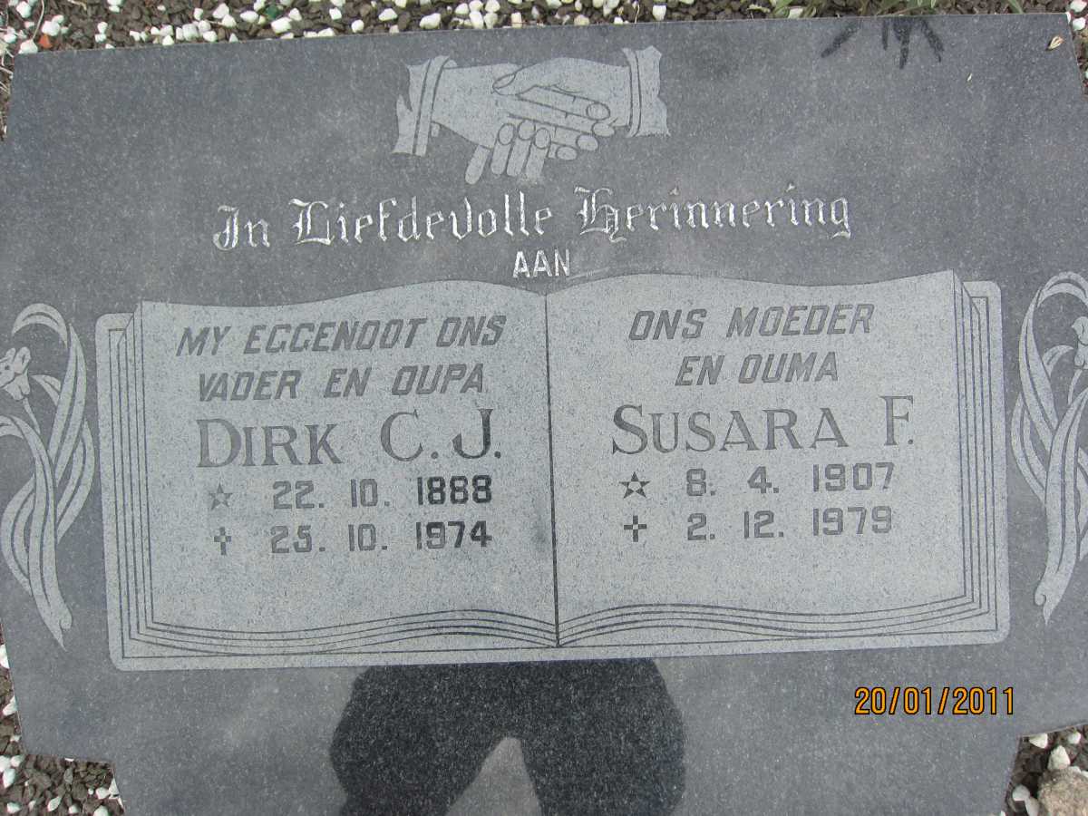 LOURENS Dirk C.J. 1888-1974 & Susara F. 1907-1979