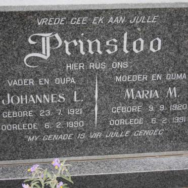 PRINSLOO Johannes L. 1921-1990 &amp; Maria M. 1920-1991