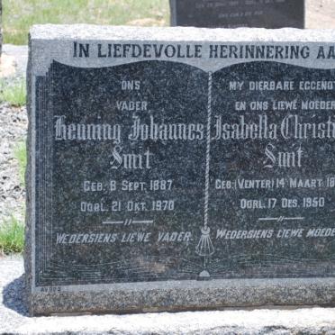SMIT Henning Johannes 1887-1970 &amp; Isabella Christina VENTER 1890-1950