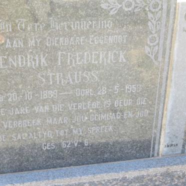 STRAUSS Hendrik Frederick 1889-1953