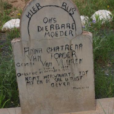 TONDER Anna Chatrena, van nee VAN VUUREN 1858-1937