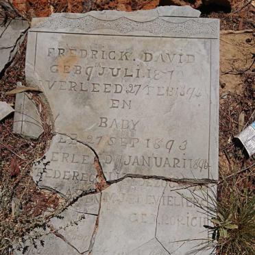 VILLIERS Fredrick David, de 1890-1894 :: DE VILLIERS Baby 1893-1894