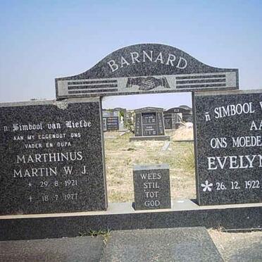BARNARD Marthinus Martin W.J. 1921-1977 &amp; Evelyn Jane 1922-1998