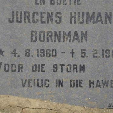 BORNMAN Jurgens Human 1960-1961