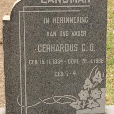 LANDMAN Gerhardus C.O. 1884-1962