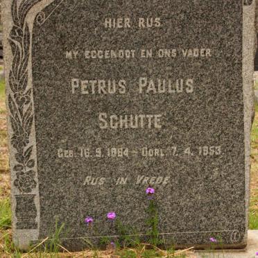 SCHUTTE Petrus Paulus 1864-1953